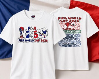 Frankreich 26 FRA Fussball WM 2026 T-Shirt | WM Fußball T-Shirt