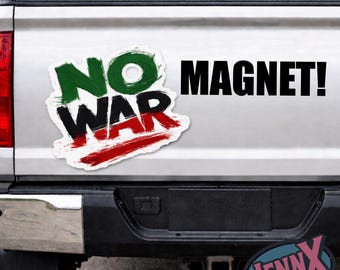 NO WAR magnet Custom Shape Magnet | Iran flag colors