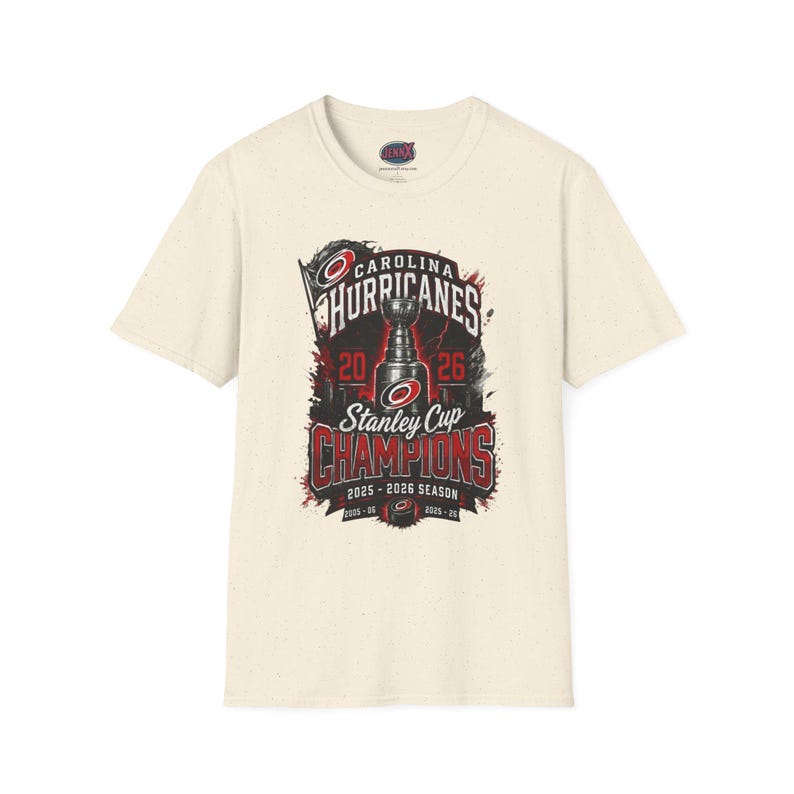 Carolina Hurricanes 2026 Stanley Cup Champions T-Shirt | Hockey Fan Tee Natural