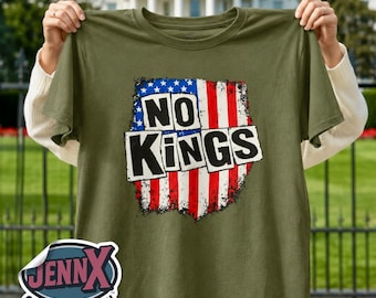 No Kings American Flag T-Shirt