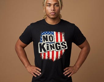 No Kings S*x Pistols parody American Flag T-Shirt