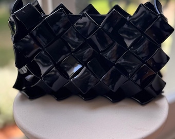 Mini Metallic Clutch Bag: Sculptural Handmade Evening Purse