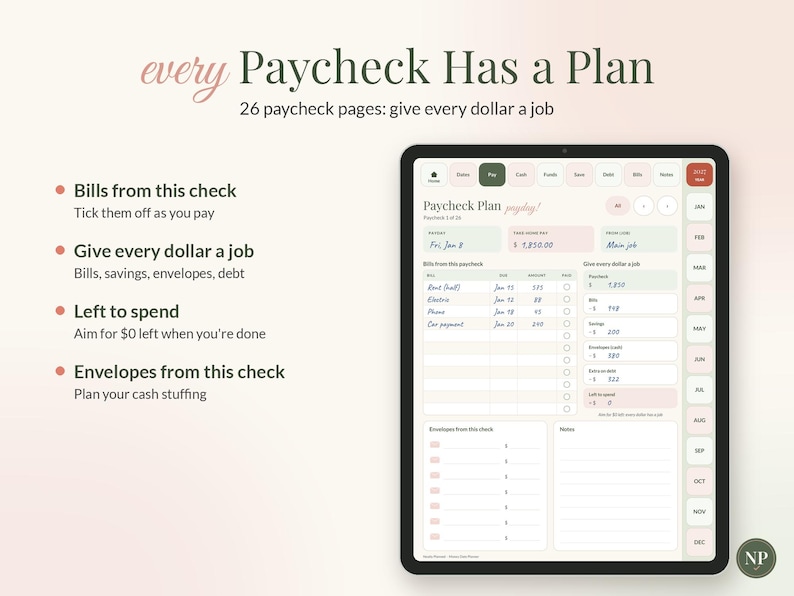 Digital Budget Planner 2027, Hyperlinked Money Planner for GoodNotes & Samsung Notes, iPad Android Finance Planner, Dark Mode, Stickers image 4