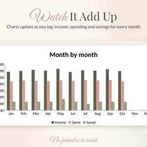 2027 Budget Planner Spreadsheet, New Year Monthly Budget Template for Google Sheets & Excel, Yearly Budget Dashboard, Income Expense Tracker image 3