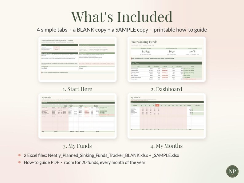 Sinking Funds Tracker Spreadsheet for Google Sheets & Excel, Sinking Fund Savings Planner, Monthly Savings Goals, Budget Template imagen 10