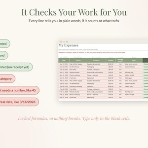 Small Business Bookkeeping Spreadsheet, Income and Expense Tracker for Google Sheets & Excel, Profit and Tax Set Aside Tracker image 8