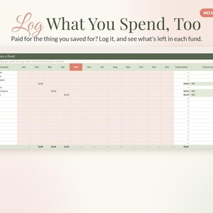 Sinking Funds Tracker Spreadsheet for Google Sheets & Excel, Sinking Fund Savings Planner, Monthly Savings Goals, Budget Template imagen 9