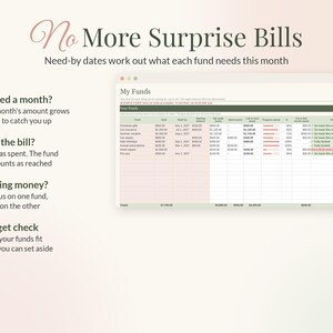 Sinking Funds Tracker Spreadsheet for Google Sheets & Excel, Sinking Fund Savings Planner, Monthly Savings Goals, Budget Template imagen 7