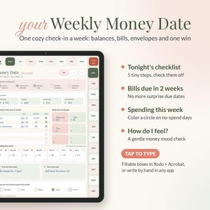 Digital Budget Planner 2027, Hyperlinked Money Planner for GoodNotes & Samsung Notes, iPad Android Finance Planner, Dark Mode, Stickers image 3