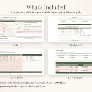 Foglio di calcolo per il metodo "palla di neve" per il rimborso dei debiti, strumento di monitoraggio del rimborso dei debiti, modello per Fogli Google ed Excel, pianificatore per il rimborso delle carte di credito, budget mensile, metodo "a valanga" immagine 10