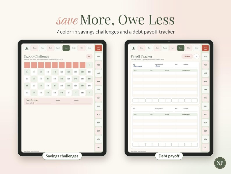 Digital Budget Planner 2027, Hyperlinked Money Planner for GoodNotes & Samsung Notes, iPad Android Finance Planner, Dark Mode, Stickers image 7