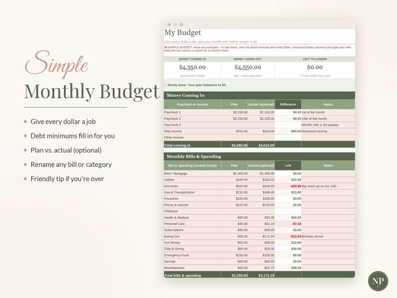 Foglio di calcolo per il metodo "palla di neve" per il rimborso dei debiti, strumento di monitoraggio del rimborso dei debiti, modello per Fogli Google ed Excel, pianificatore per il rimborso delle carte di credito, budget mensile, metodo "a valanga" immagine 5