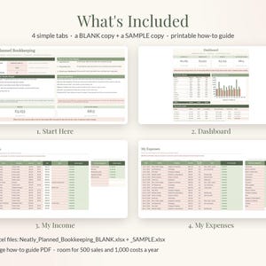 Small Business Bookkeeping Spreadsheet, Income and Expense Tracker for Google Sheets & Excel, Profit and Tax Set Aside Tracker image 10