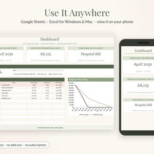 Foglio di calcolo per il metodo "palla di neve" per il rimborso dei debiti, strumento di monitoraggio del rimborso dei debiti, modello per Fogli Google ed Excel, pianificatore per il rimborso delle carte di credito, budget mensile, metodo "a valanga" immagine 9