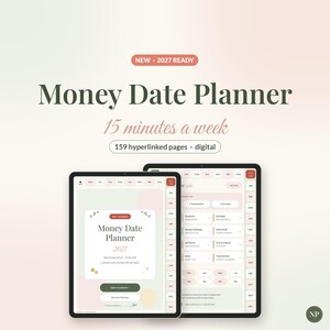 Digital Budget Planner 2027, Hyperlinked Money Planner for GoodNotes & Samsung Notes, iPad Android Finance Planner, Dark Mode, Stickers