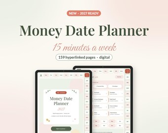 Digital Budget Planner 2027, Hyperlinked Money Planner for GoodNotes & Samsung Notes, iPad Android Finance Planner, Dark Mode, Stickers