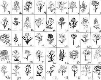 mini flower stencils stick and stitch!. These are good for small embroidery projects like pants Hats and mini tote bags
