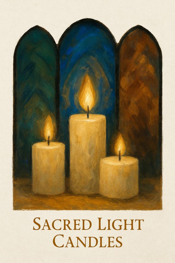 Aura of Serenity Candle Set for Devotion and Spiritual Illumination