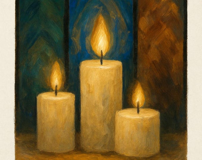 Aura of Serenity Candle Set for Devotion and Spiritual Illumination