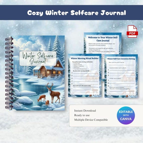 Cozy Winter Self-Care Journal | Mindfulness and Reflection Notebook for Seasonal Wellness and Relaxation