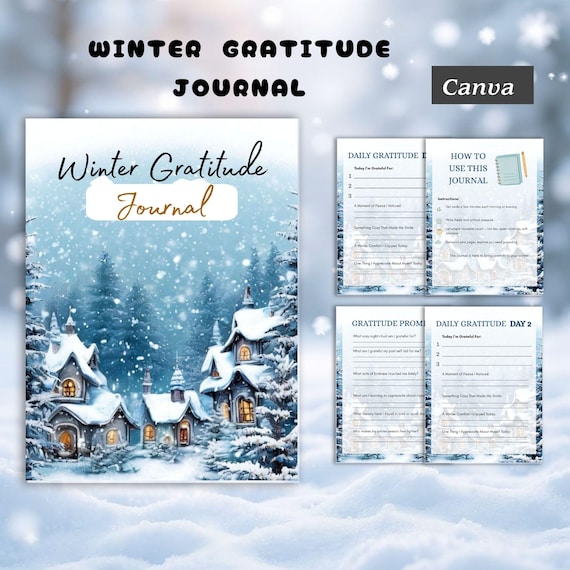 Winter Gratitude Journal | Cozy Seasonal Reflection Notebook for Mindfulness, Self-Care and Daily Comfort