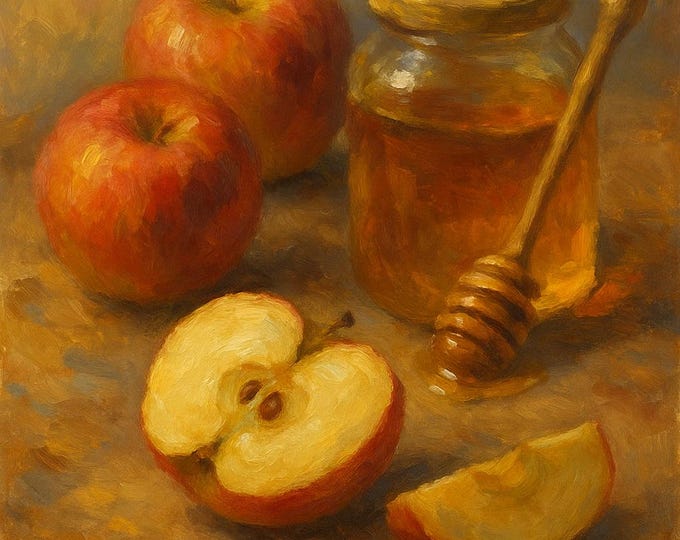 Apples and Honey Wall Art – Sweet Traditions Cultural Ritual Decor