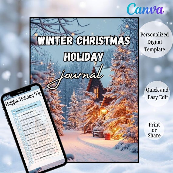Winter Christmas Holiday Planner | Festive Season Organizer (Printable PDF)