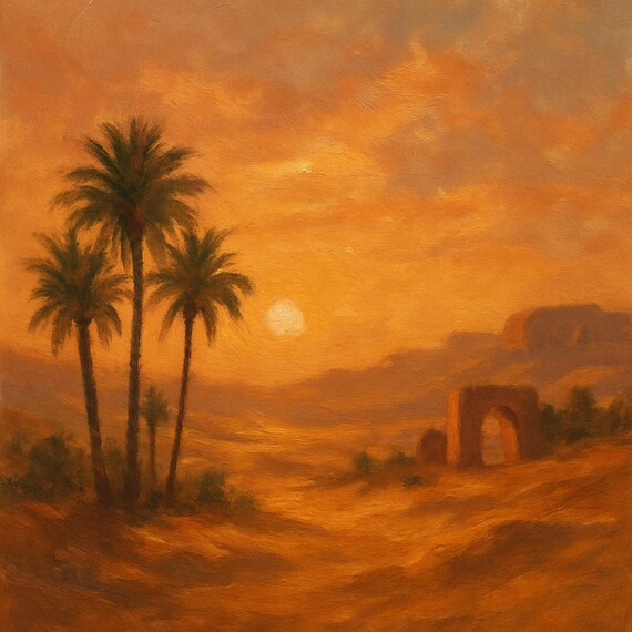 Tamil Hills Landscape Art Print: Sri Lanka Autumn Scene