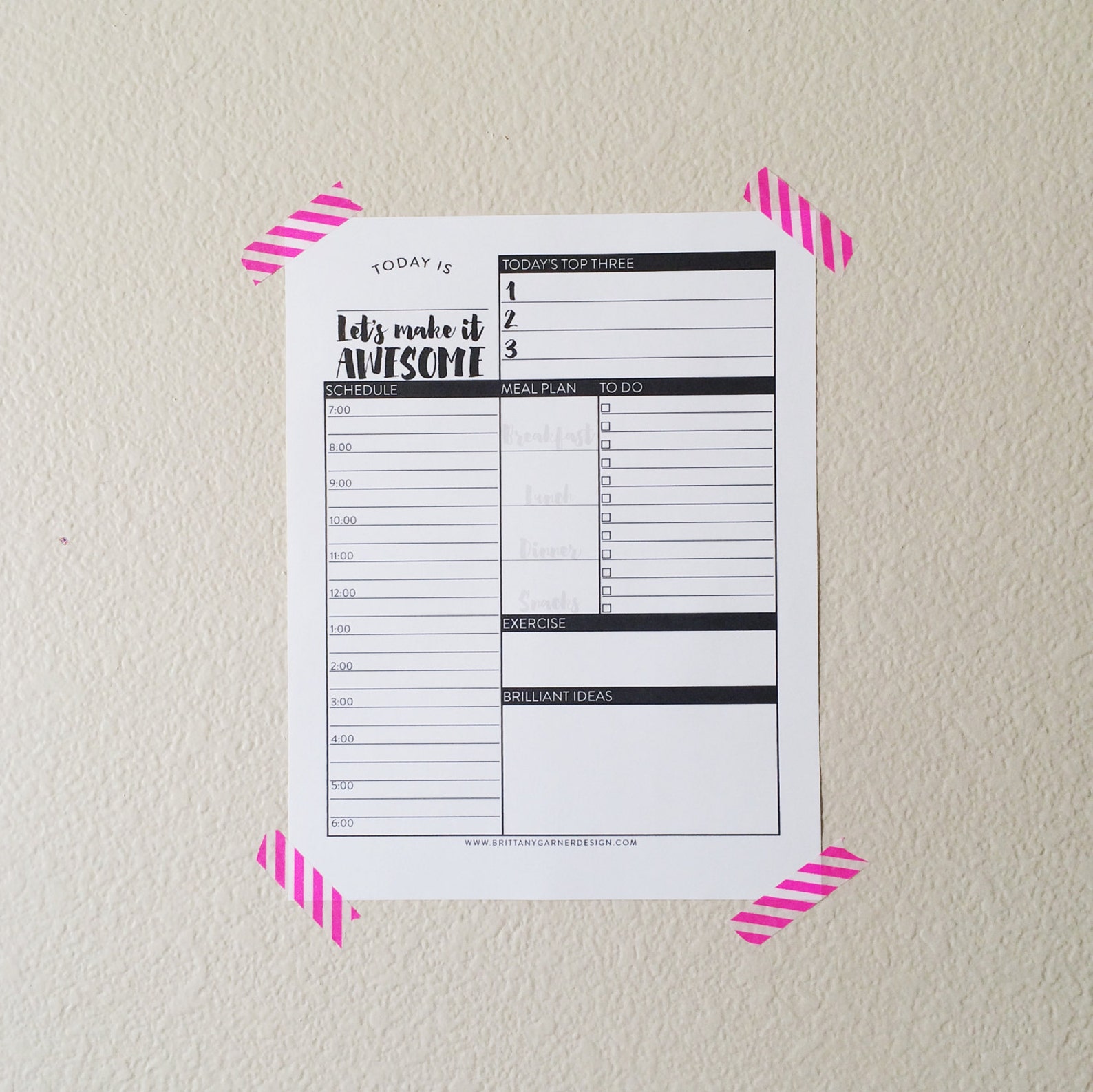 Printable Planner Desk Planner Daily Planner Get Sht Done - Etsy