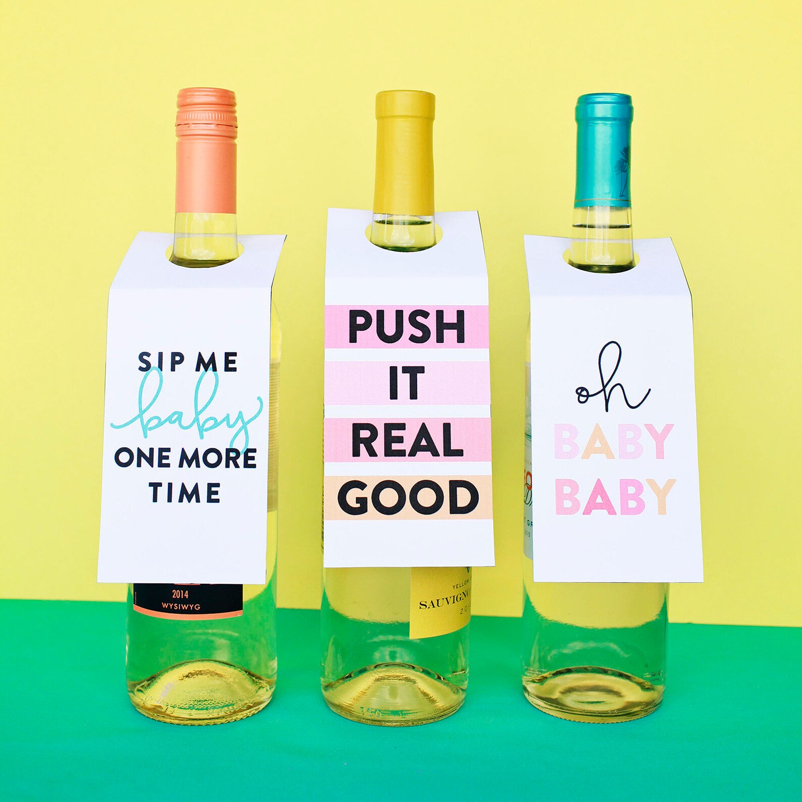 Baby Shower Decor Gift For New Mom Baby Shower Wine Tags Etsy
