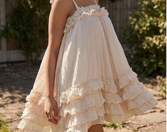 Handmade Mini Cotton Dress | Babydoll dress | Organic cotton