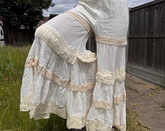 Organic Cotton Boho Wide Leg Pants Flares