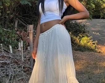 Cotton Maxi Skirt, Organic Cotton Skirt