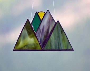 Stained Glass Mountain - Rocky Mountains - Outdoor Lover Gift -  Mountain Range