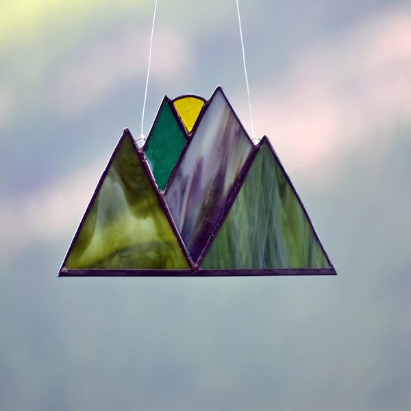 Stained Glass Mountain - Rocky Mountains - Outdoor Lover Gift -  Mountain Range