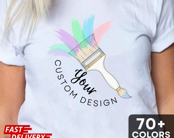 Custom Embroidered Unisex Staple T-Shirt | Bella + Canvas 3001 | Soft, Comfortable, Pre-Shrunk, Personalized Gifts