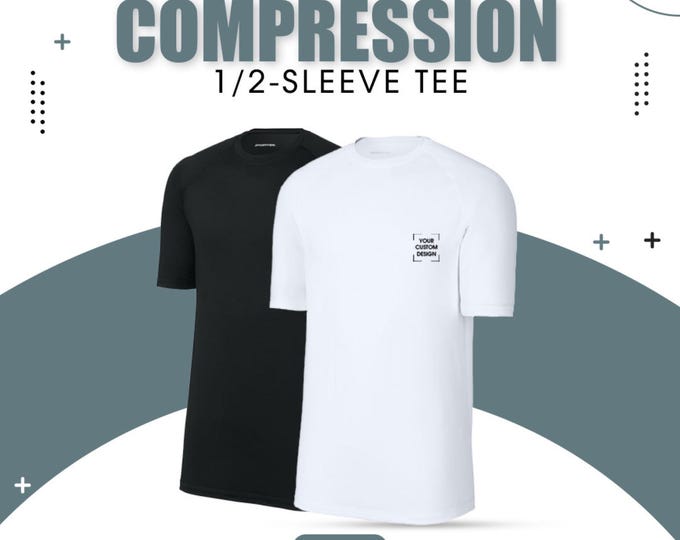 Custom Embroidered Sport-Tek® PosiCharge® Compression 1/2-Sleeve Tee | Moisture-Wicking, UPF 50, Odor-Fighting Performance Wear