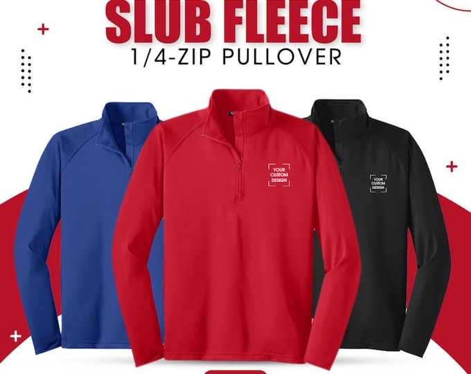 Custom Embroidered Sport-Tek Tall Sport-Wick Stretch 1/4-Zip Pullover | Moisture-Wicking Poly Spandex Jacket for Men & Women