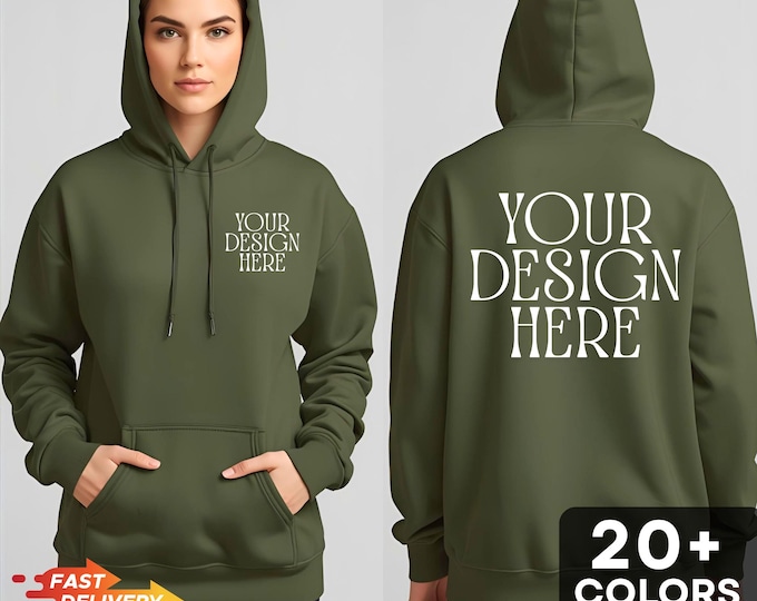 Custom Logo Sweatshirt, Your Business Logo or Brand Logo, Front and Back Logo Hoodie, Your Design Here, Team Logo Shirt, Company Logo Gifts