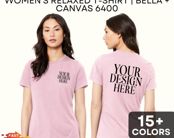 Customizable Women's Relaxed Fit Cotton T-Shirt - Bella + Canvas 6400