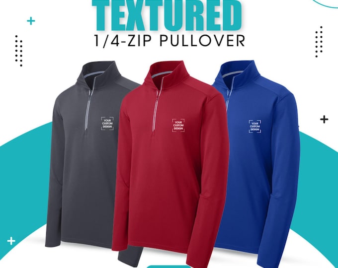 Custom Embroidered Sport-Tek® Sport-Wick® Textured 1/4-Zip Pullover | Moisture-Wicking Polyester Activewear for Men & Women