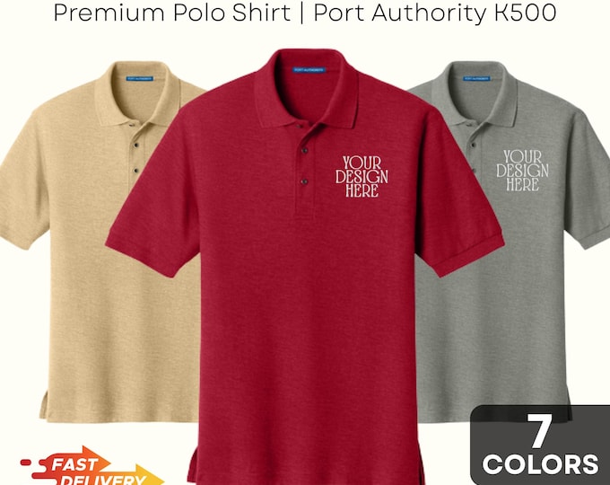 Custom Embroidered Polo Shirt for Men and Women, Personalized Polo Shirts for Business or Casual Wear, Unisex Polo Shirt