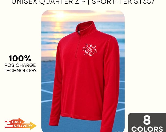 Custom Logo Quarter Zip Pullover: Moisture-Wicking Performance Shirt