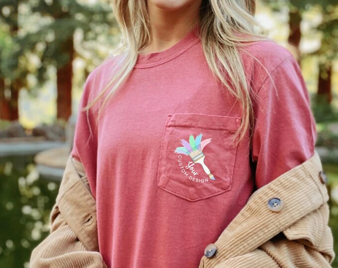 Custom Comfort Colors T-Shirt: Personalized Embroidered Heavyweight Tee