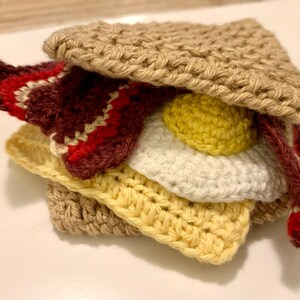 Waffle Sandwich Amigurumi Handmade Toy crocheted soft toy MADE TO ORDER!!!