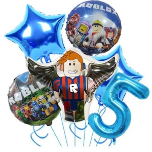 Roblox Birthday Party Decorations: Gamer Theme Foil Balloon Set