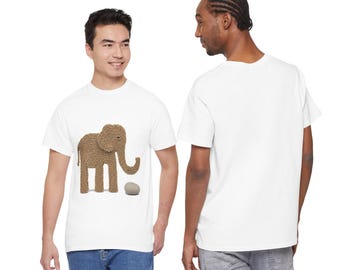 Rustiek raffia olifant natuurlijk vezelontwerp aardetinten ambachtelijk ambacht Premium kwaliteit comfortabel stijlvol trendy creatieve kunst T-shirt