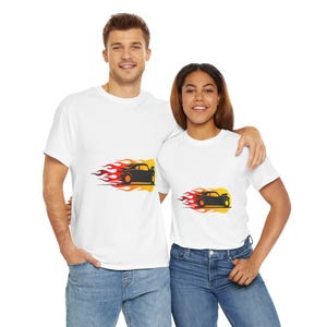 Hot Rod Flames Shirt, Classic Car T-Shirt, American Muscle Tee, Vintage Race Car Gift, Automotive Graphic Top for Car Guys