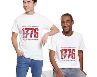 T-shirt patriottisch 1776 - 250-jarig jubileumcadeau voor haar/hem