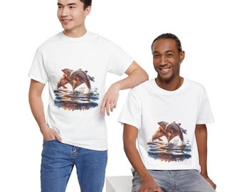 T-shirt Golden Hour Dolphins Sunset Cadeau voor haar/hem